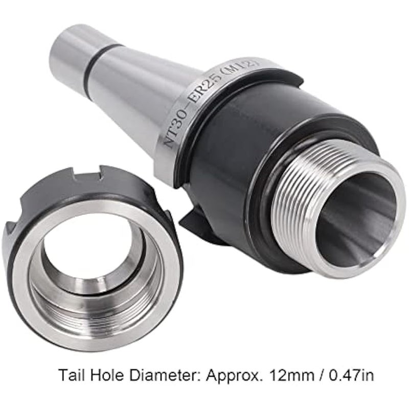 حامل ادوات ثقب لولبي M12 NT30 ER25 مع مفتاح عدة مناسب لماكينة الطحن سي ان سي، ملحقات صناعية لتقوية قطع غيار ماكينات الطحن - Image 2